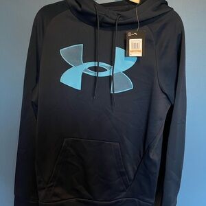 Men’s Under Armour Black and Blue Hoodie loose fit